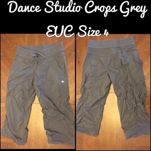Lululemon Dance studio crops grey EUC Size 4